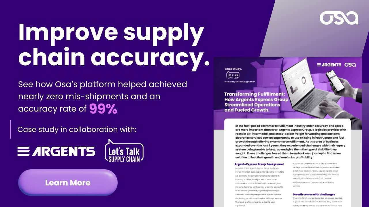 Argents Case Study - Improve supply chain accuracy