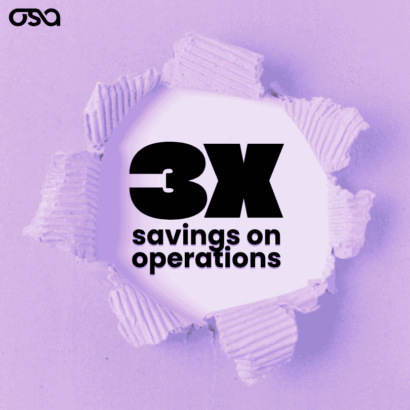 3X Operational Savings