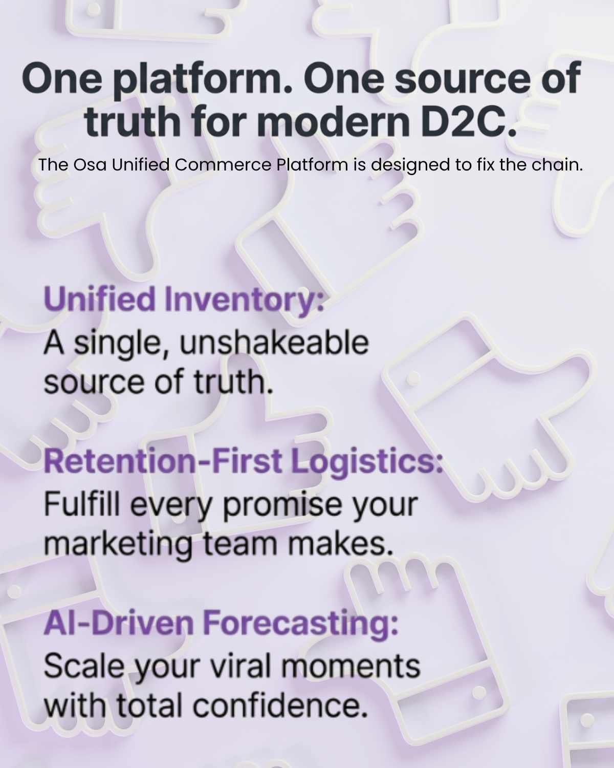 Osa Commerce One Platform One Source