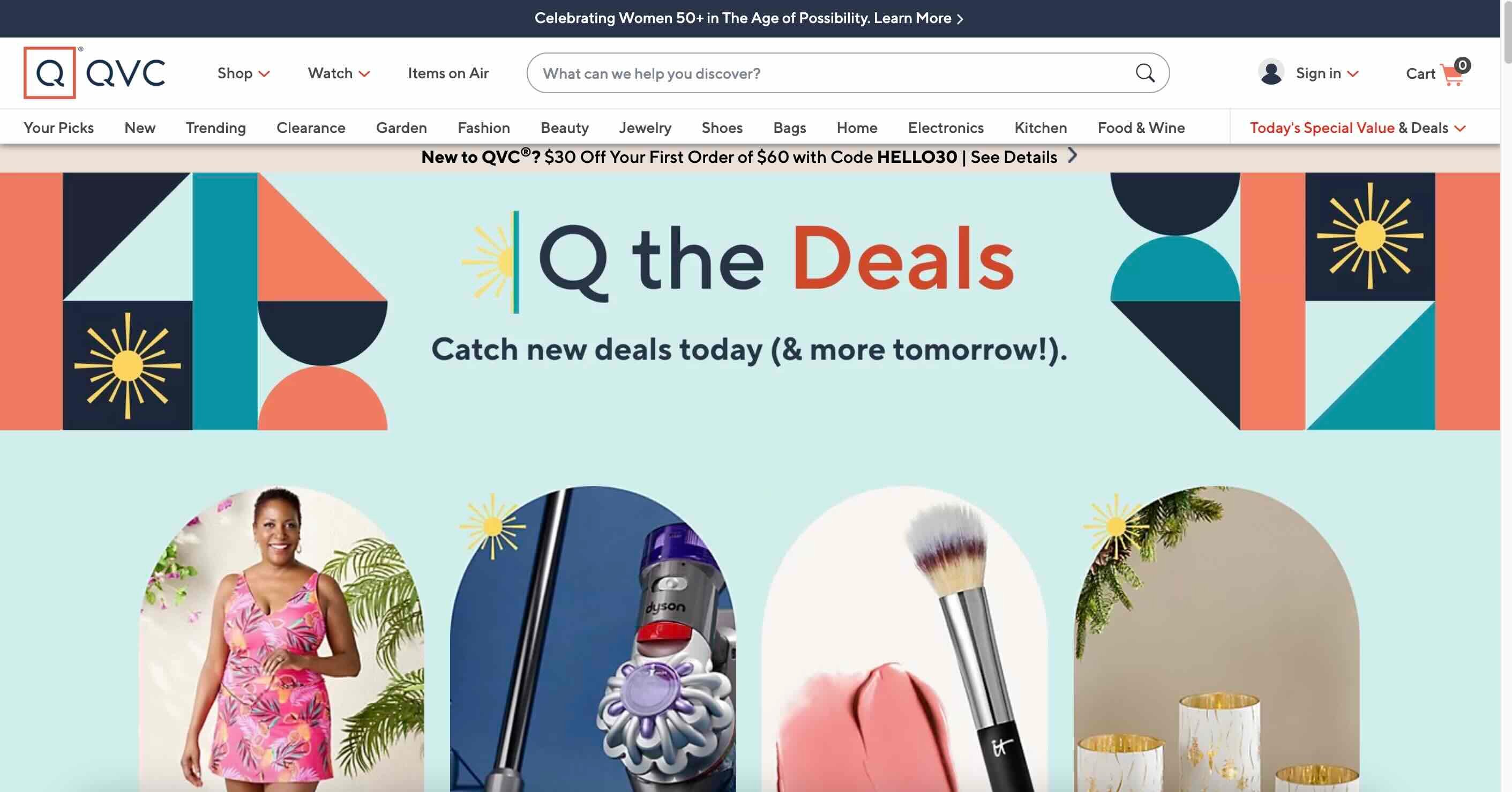 Qvc.com homepage