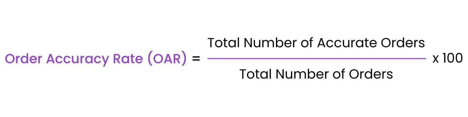 Order Accuracy Rate (OAR) Formula